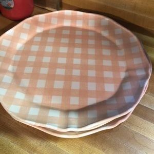 Set of 3 pink plates
